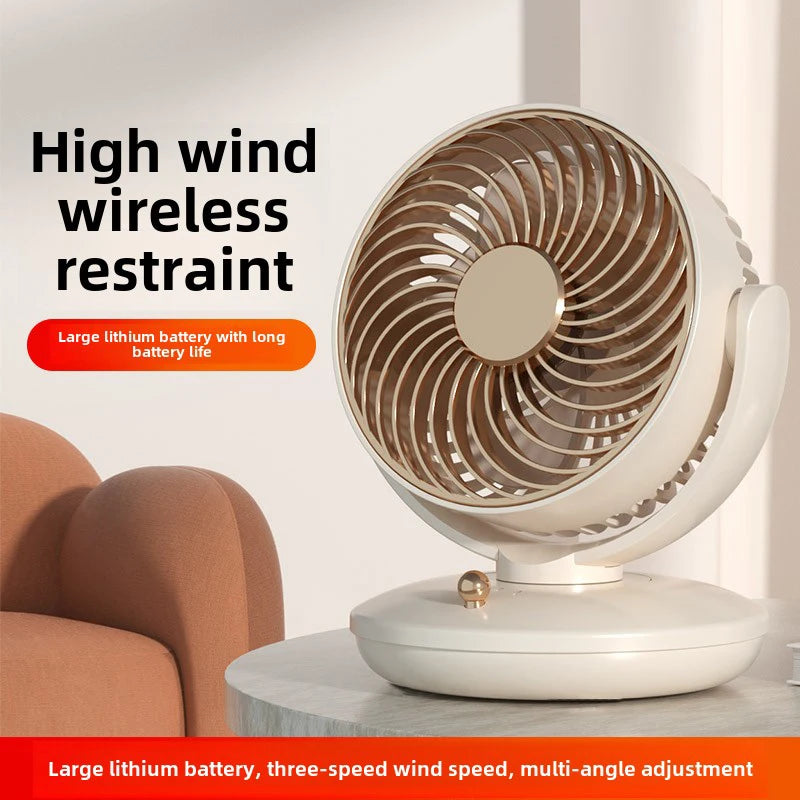 6" Portable Oscillating Desk Fan, 3 Speed Settings