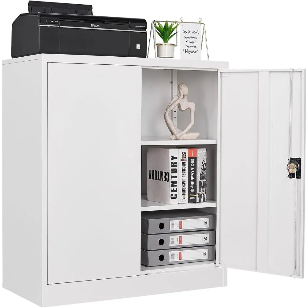 Small Metal Cabinet with Shelves,36 inch with Lock