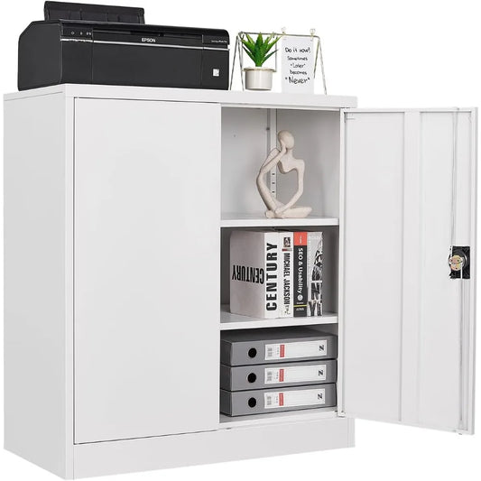 Small Metal Cabinet with Shelves,36 inch with Lock