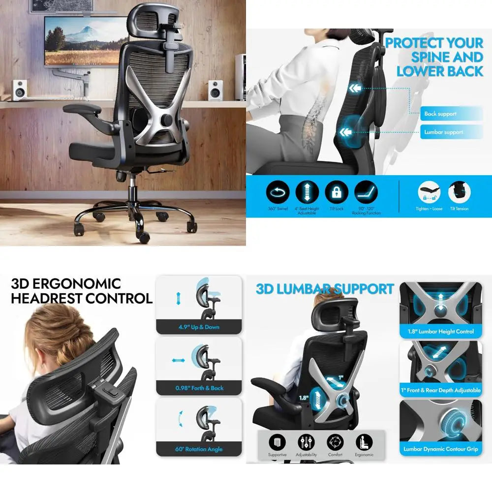 X-Shape Gaming and Office Chair with Lumbar Support and Mesh Backrest