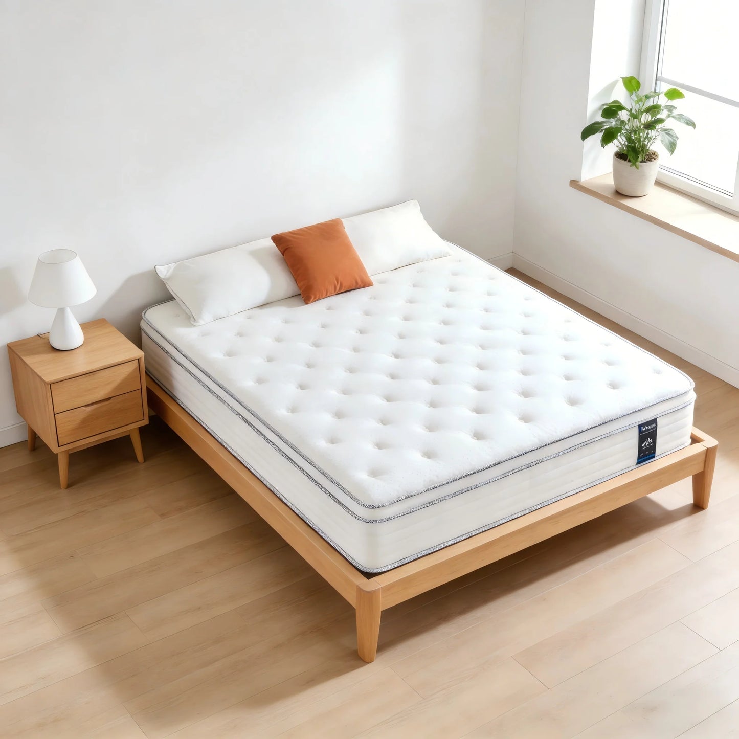 12 Inch Hybrid Mattress in a Box with Pocket Spring, Medium Firm, Motion Isolation Queen King Full Size Mattress
