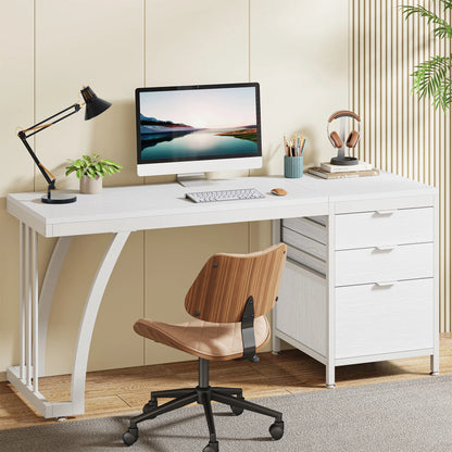 59-Inch Computer Desk with 3 Drawers