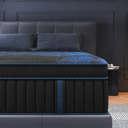 12"Gel Memory Foam Hybrid Pocket Spring Mattress Twin Full Queen King Bed Mattress In A Box, Medium Firm with Motion Isolation