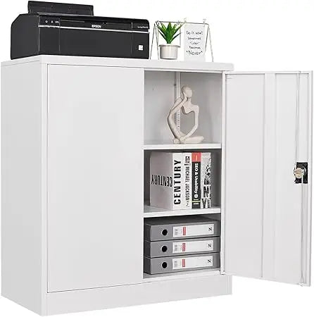 Small Metal Cabinet with Shelves,36 inch with Lock