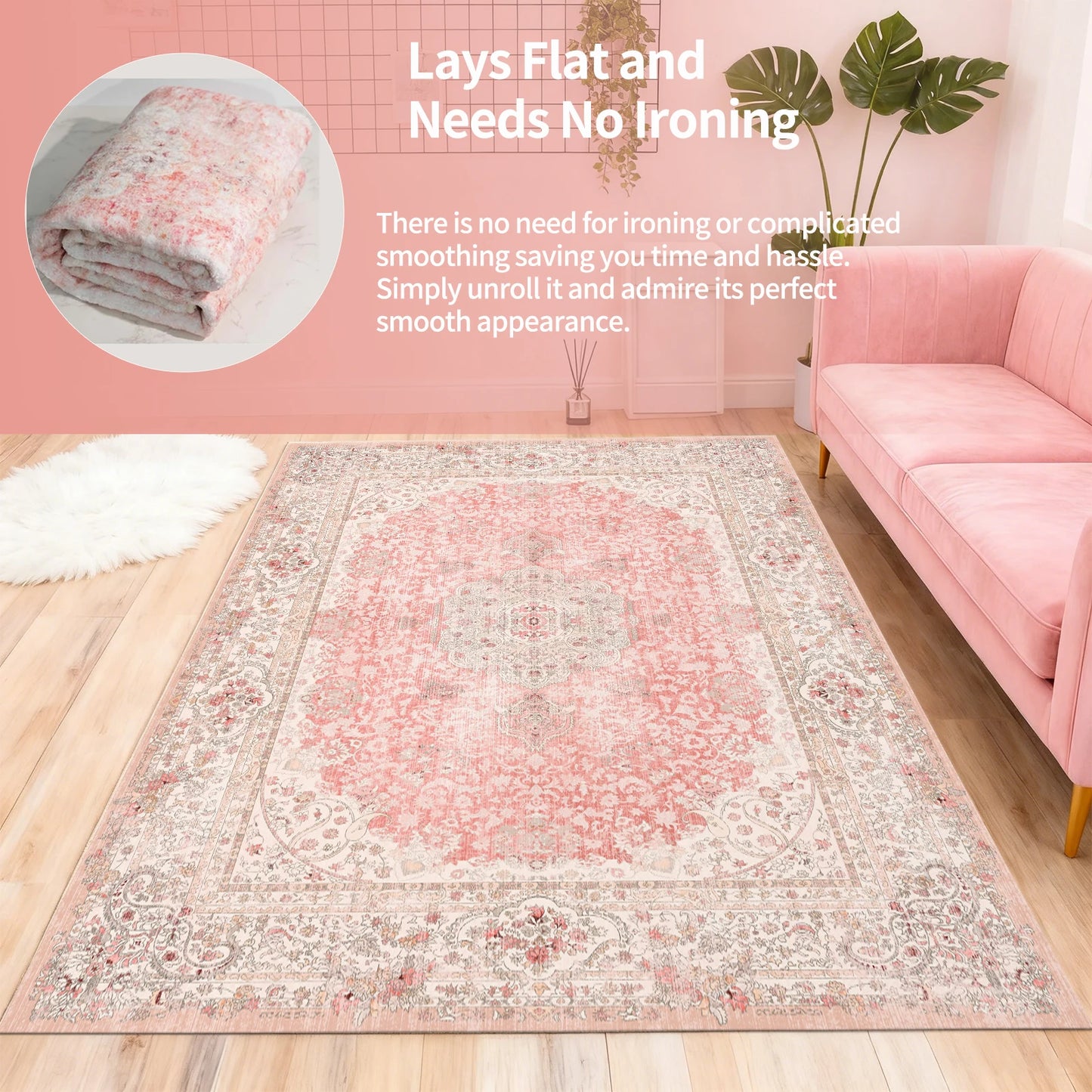 Luxury Washable Living Room Area Rug / Mat