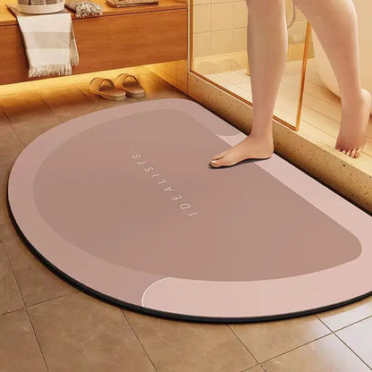 1pc New Type Diatom Mud Bathroom Mat - Quick-drying, super absorbent and anti-slip floor mat.