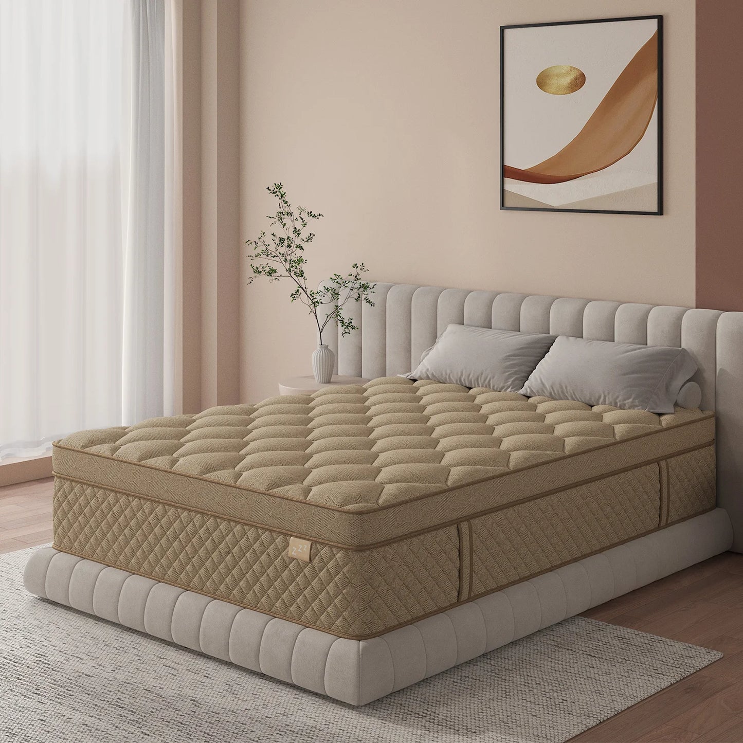 12"14" Gel Memory Foam Hybrid Pocket Spring Mattress. Twin Full Queen King Mattress, Medium Firm with Motion Isolation