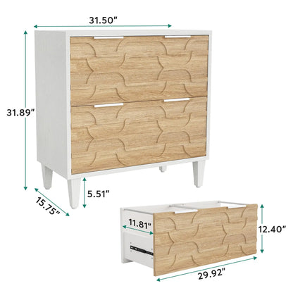 2-Drawer Lateral Filing Cabinet for A4/Letter/Legal Size