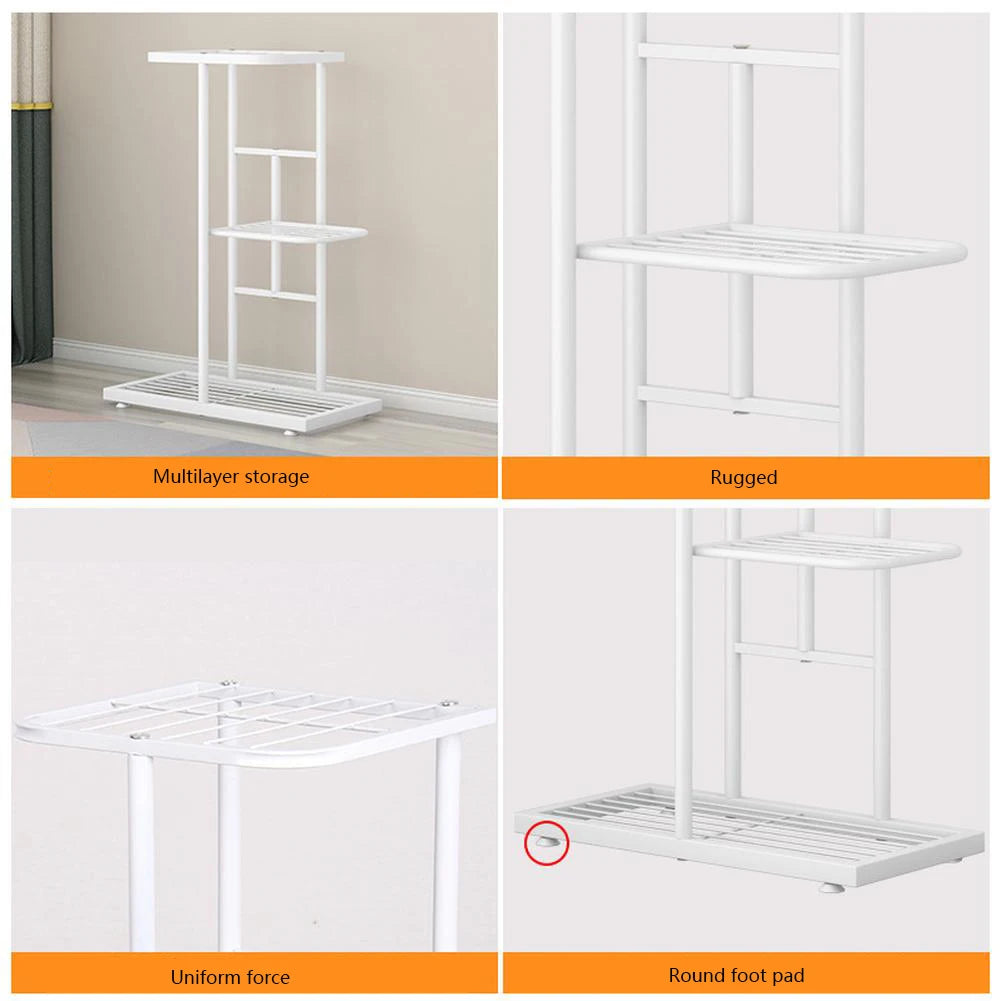 7 Tier Indoor Outdoor, Metal Plant Stand
