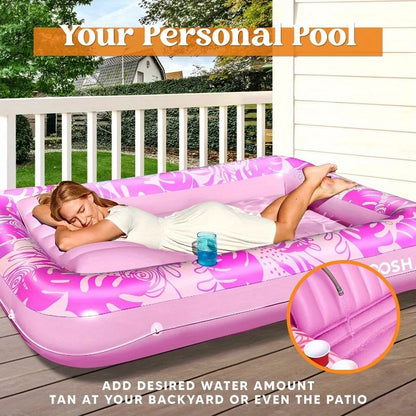 Inflatable Tanning Pool, with Pillow