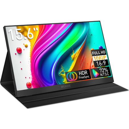 15.6 inch Portable Monitor for Laptop, Second Computer Screen with HDR