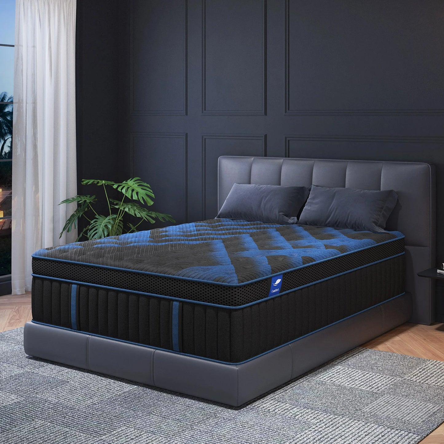 12"Gel Memory Foam Hybrid Pocket Spring Mattress Twin Full Queen King Bed Mattress In A Box, Medium Firm with Motion Isolation