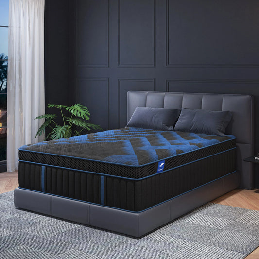 12"Gel Memory Foam Hybrid Pocket Spring Mattress Twin Full Queen King Bed Mattress In A Box, Medium Firm with Motion Isolation