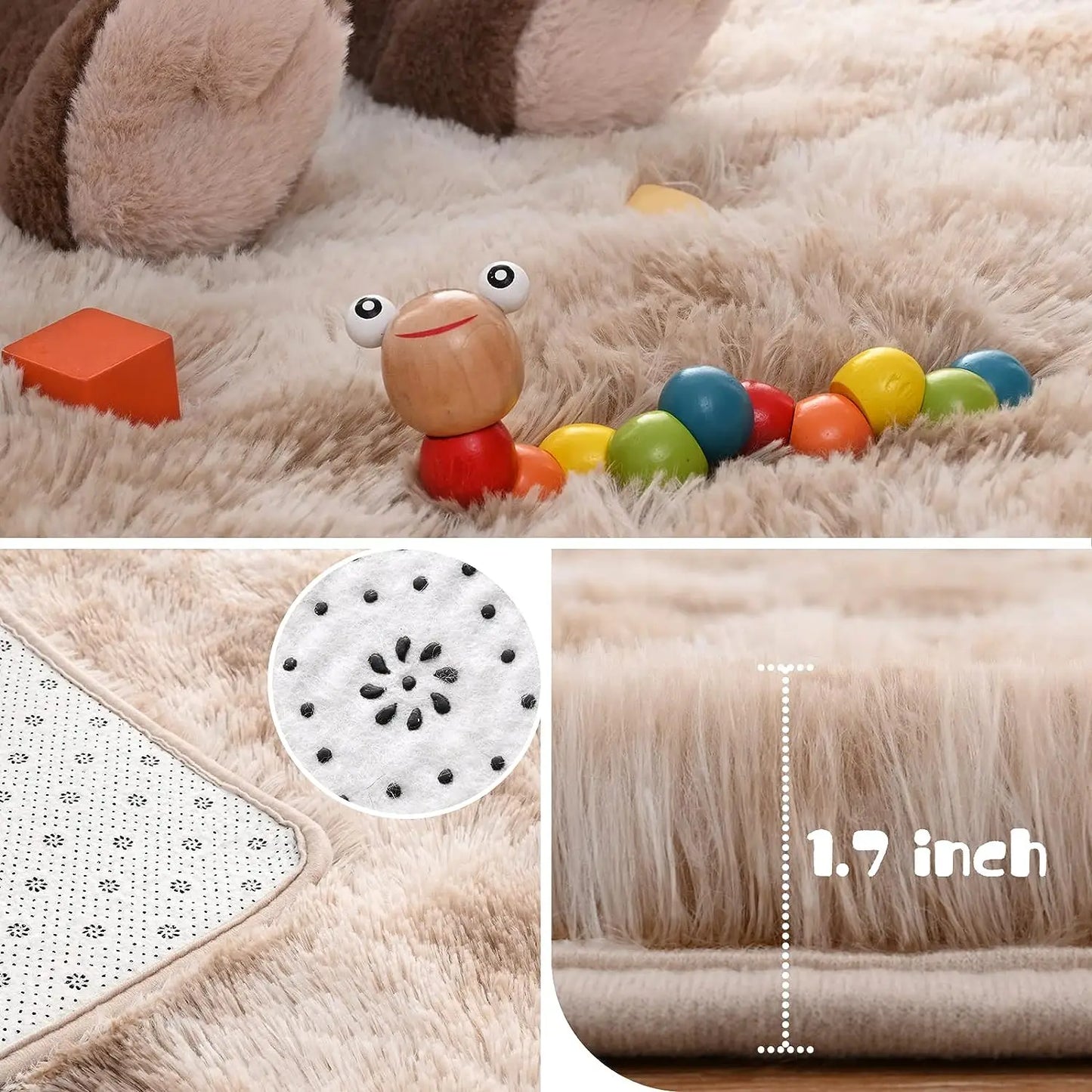 Large Fluffy Machine Washable Area Rug