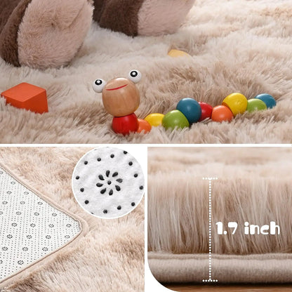 Large Fluffy Machine Washable Area Rug