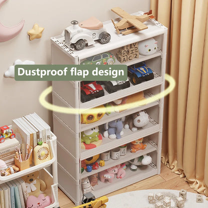 7 Tier Organizer Rack with Clear Flip Door