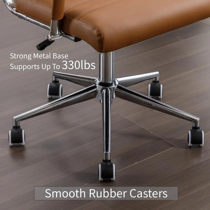 Leather Office Desk / Conference Room Chairs with Wheels, Executive Modern High Back
