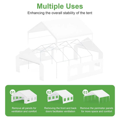 Large Portable Metal Heavy Duty Garage Canopy