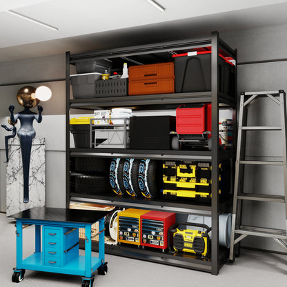 Heavy-Duty Garage Rack, 3500-Pound Capacity, Five-Tier Shelving.