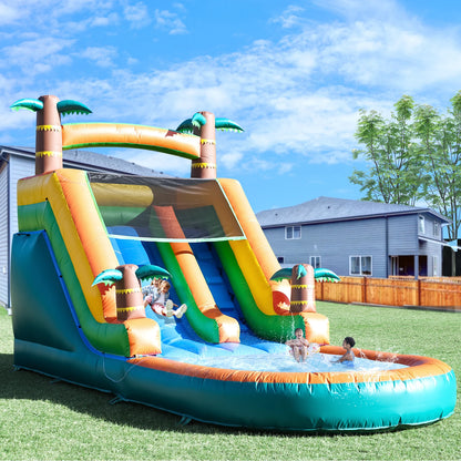 Large Bounce House with Water Slide with 1100W Air blower