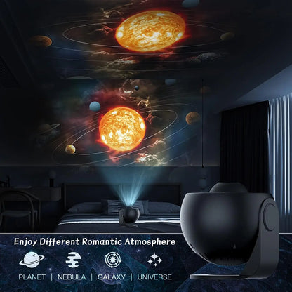Galaxy Projection Night Light, Black Planetarium LED Lamp