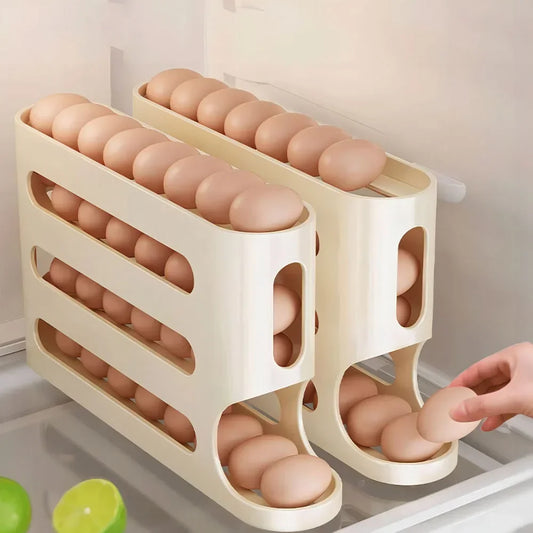 4 Layer Automatic Rolling Egg Holder Rack