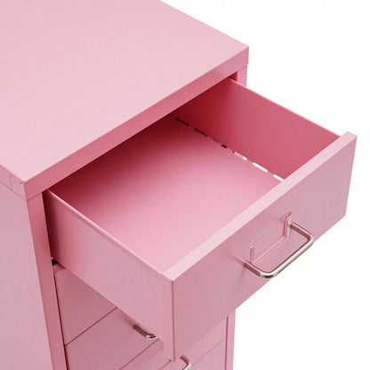 Metal 5-Drawer Storage Cabinet with Wheels