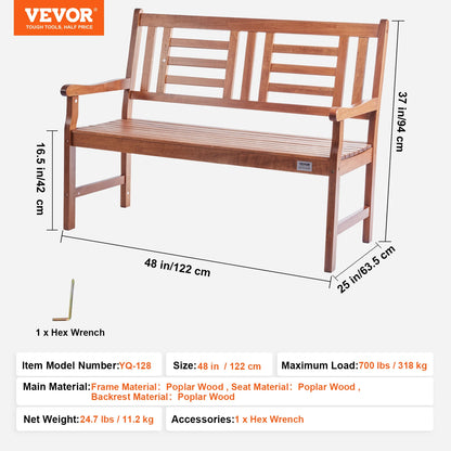 Metal Outdoor Park / Garden Bench