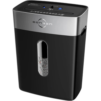 BONSEN 10-Sheet Cross-Cut Home Office Shredder P-4 Security suit for Credit Card, 4-Gal Bin