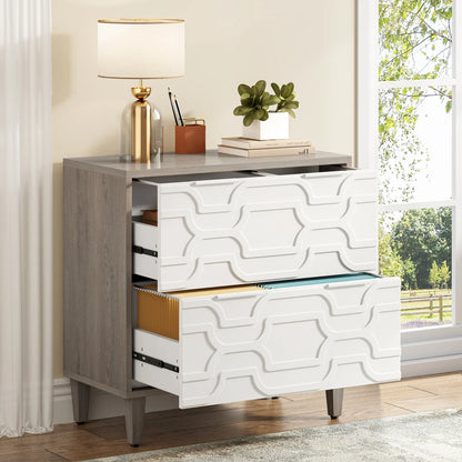 2-Drawer Lateral Filing Cabinet for A4/Letter/Legal Size