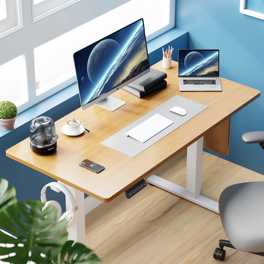 Ergonomic Height Adjustable 40x24 Inch Sit Stand Computer Desk / Workstation