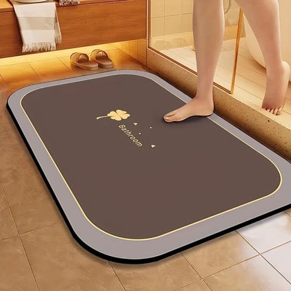 1pc Diatomite Bathmat Quick Dry Super Absorbent Non-Slip Floor Mat