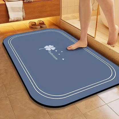 1pc Diatomite Bathmat Quick Dry Super Absorbent Non-Slip Floor Mat