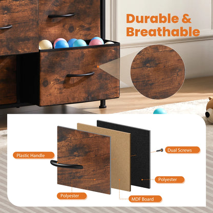 9 Drawer Dresser. comes in White, Brown, Grey, and Black