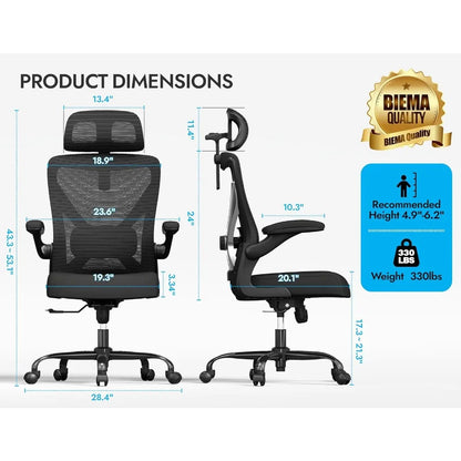 X-Shape Gaming and Office Chair with Lumbar Support and Mesh Backrest