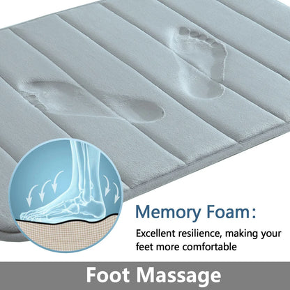 Super Absorbent Bathmat Memory Foam Carpet Non-Slip Bathroom Rug