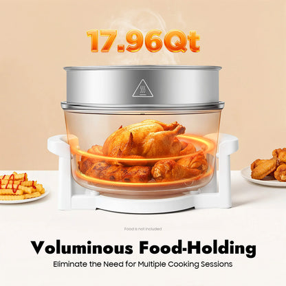 110V 17.96Qt Visual Air Fryer with Grill Rack