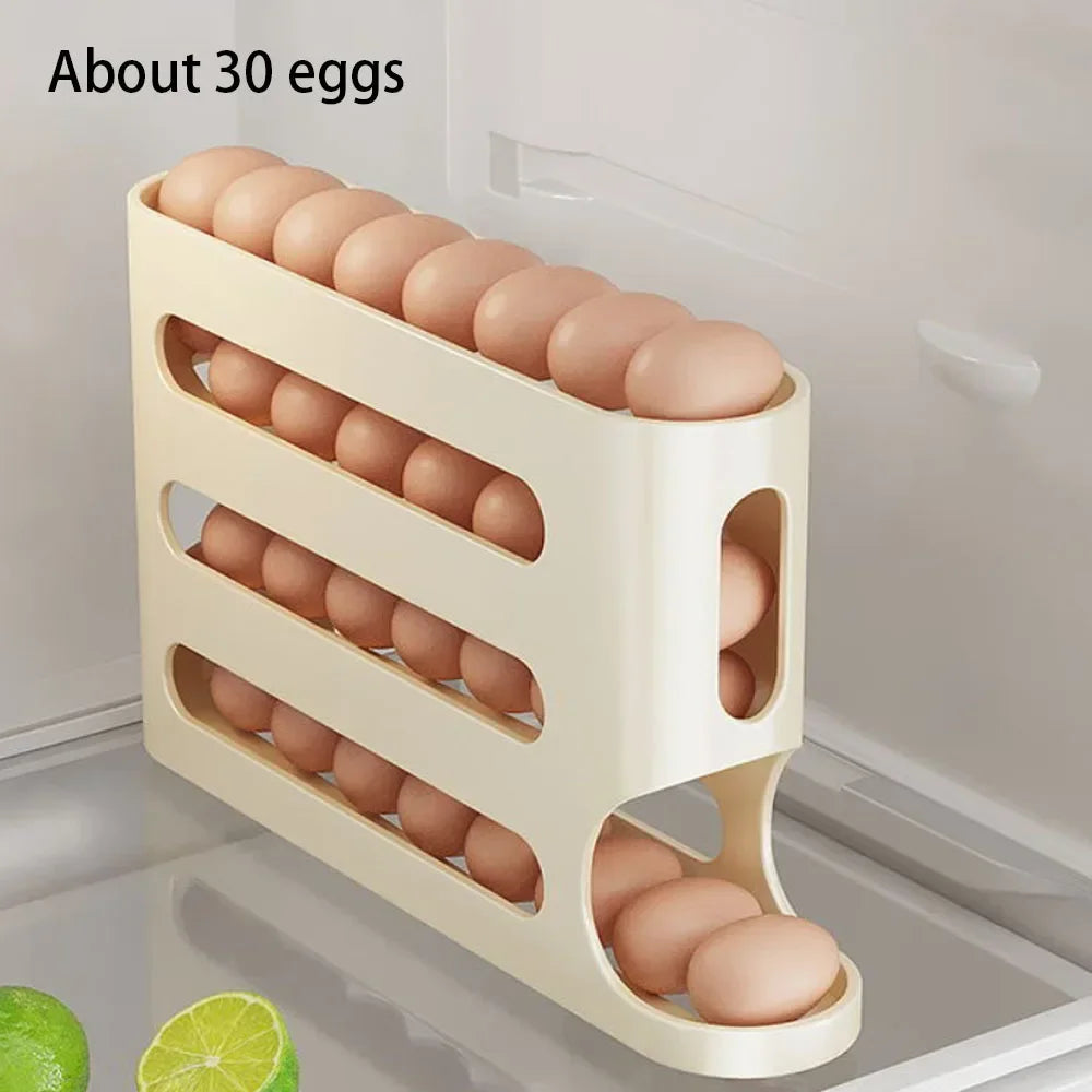 4 Layer Automatic Rolling Egg Holder Rack