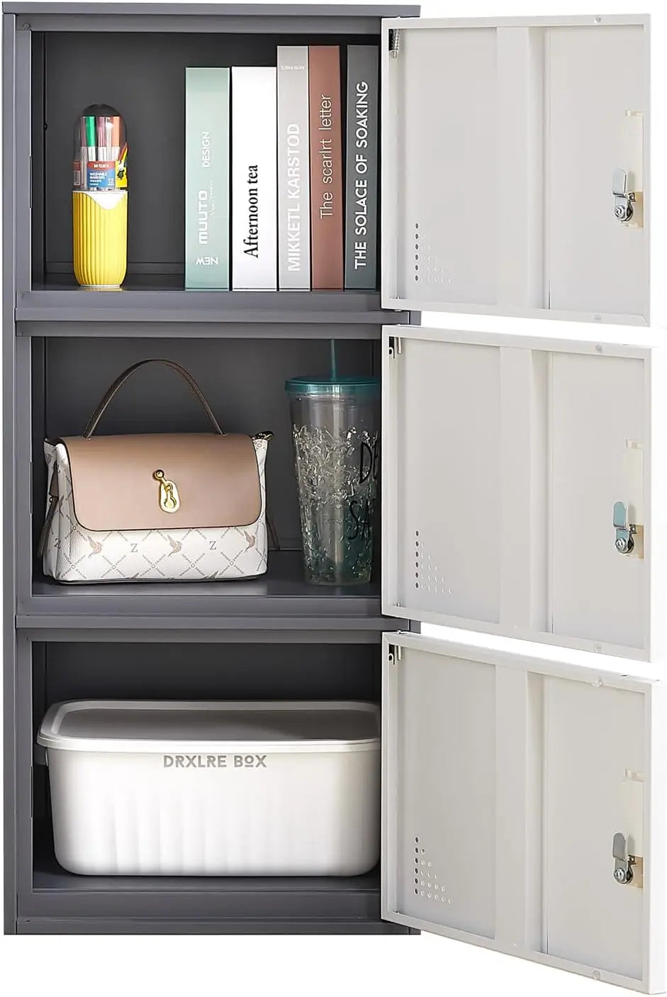 3-Door Metal Storage Organizer Locker