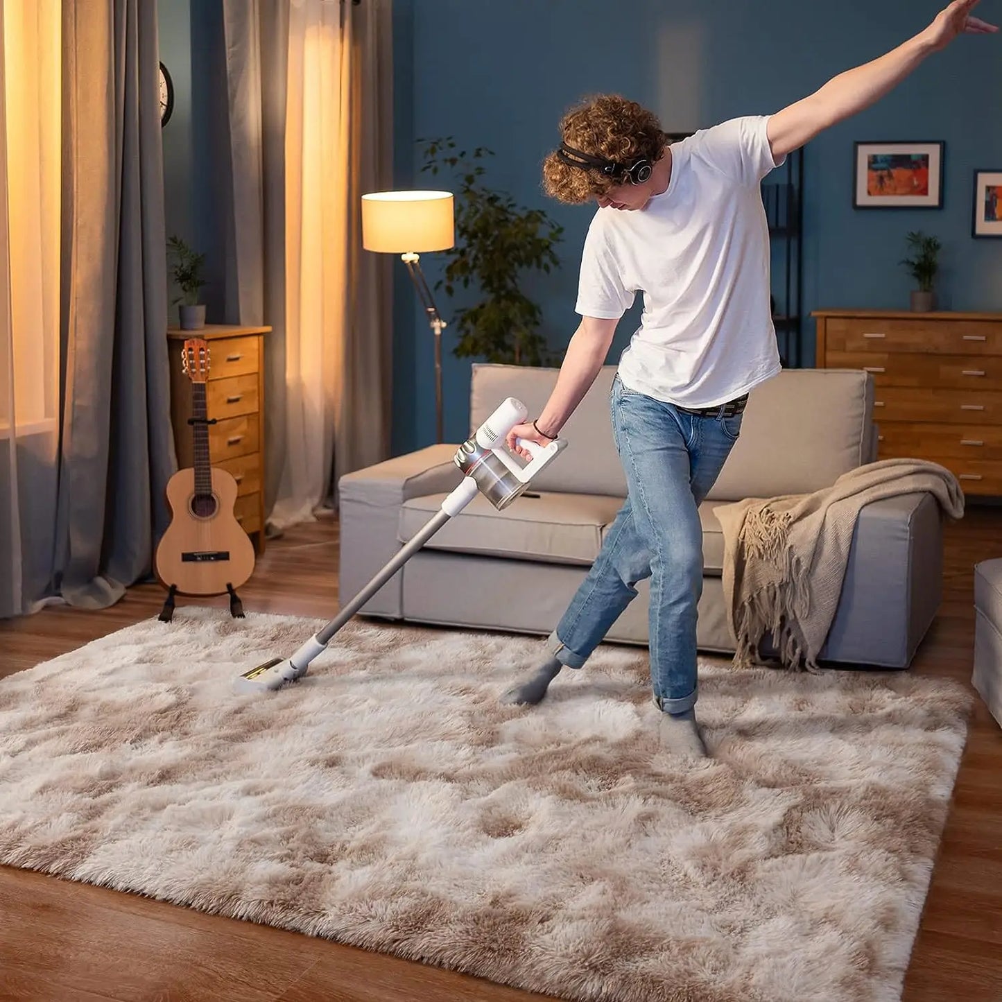 Large Fluffy Machine Washable Area Rug