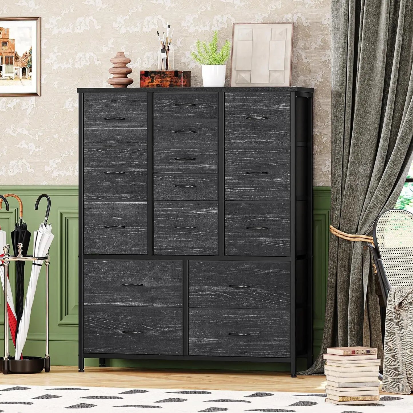 Chest of 15 Metal Frame Drawers