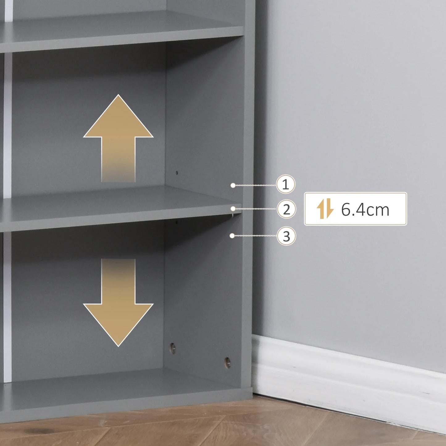 Wall Mount Fold Out Computer Desk with Blackboard and Side Shelf