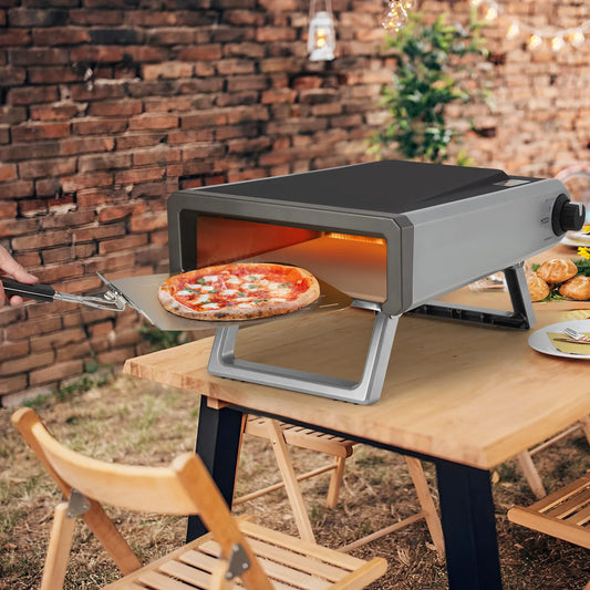 Gas Powered 12" Outdoor Pizza Oven with Accessories