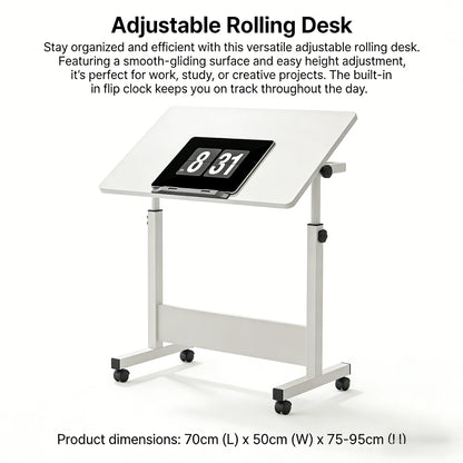 Height Adjustable Standing Desk Ergonomic Table with Wheels