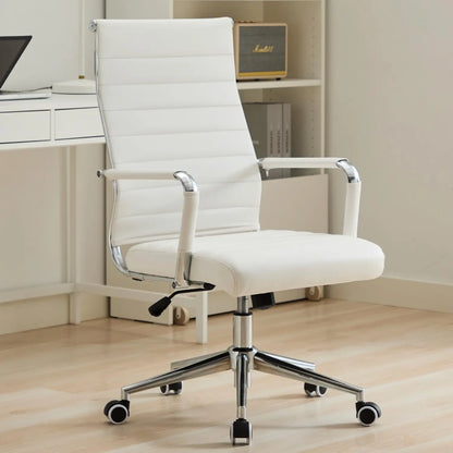 Leather Office Desk / Conference Room Chairs with Wheels, Executive Modern High Back
