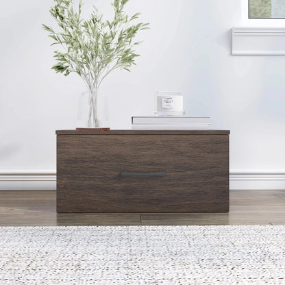 One Drawer Modular Storage System, Walnut,11.5H x 23.75W x 15.75D