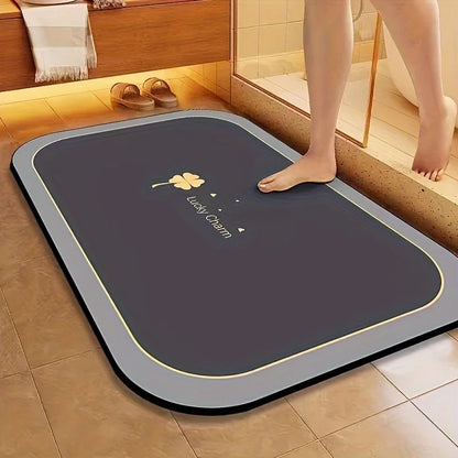 1pc Diatomite Bathmat Quick Dry Super Absorbent Non-Slip Floor Mat