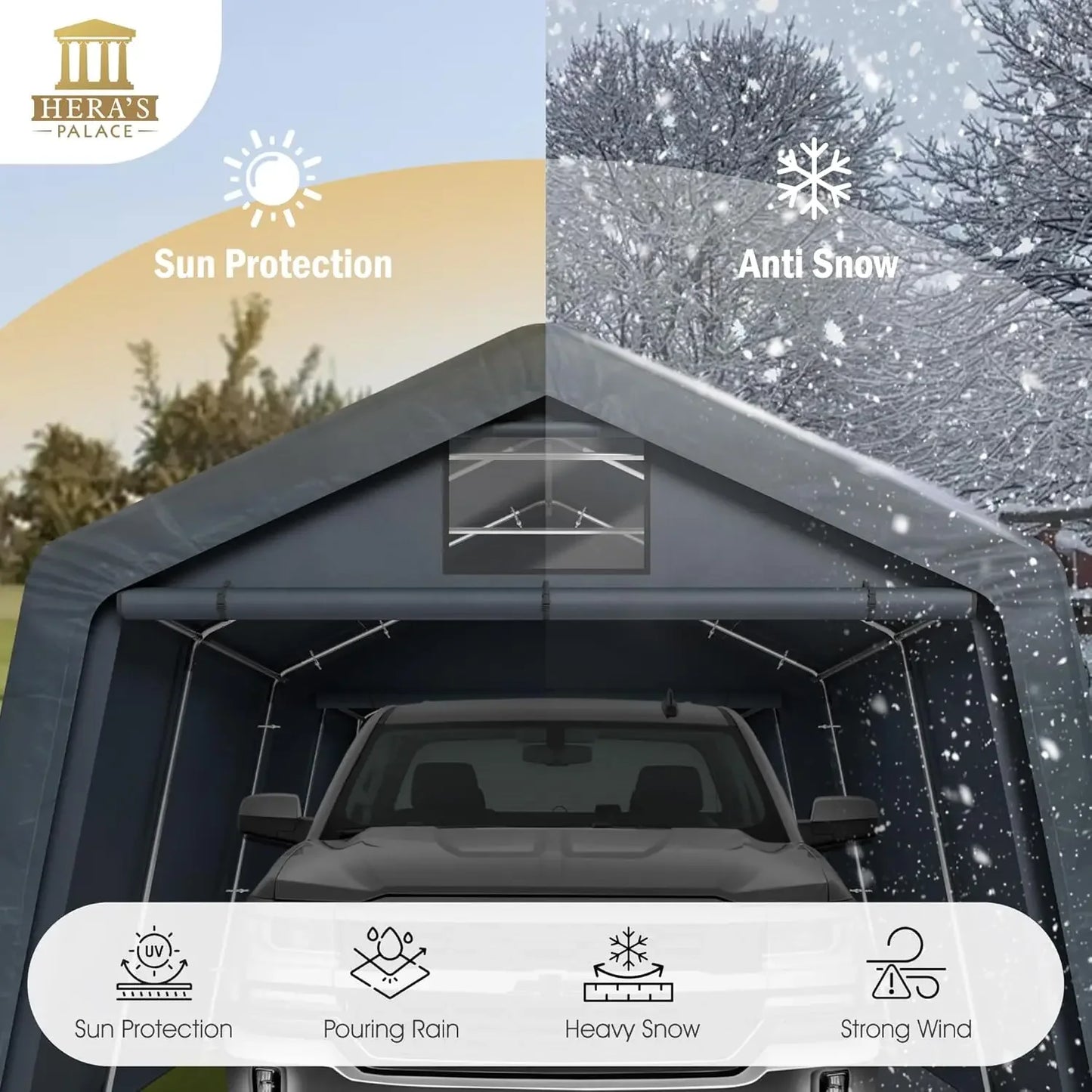 Heavy Duty Storage Shelter, Portable Carport
