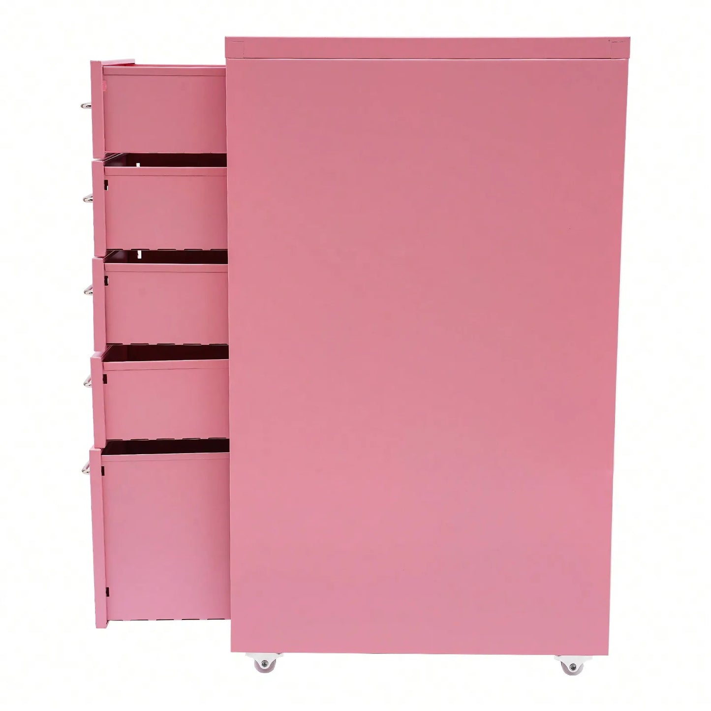 Metal 5-Drawer Storage Cabinet with Wheels