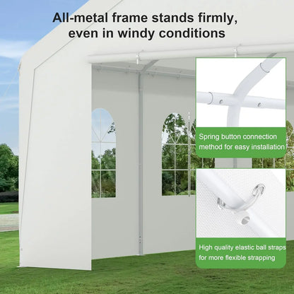 Large Portable Metal Heavy Duty Garage Canopy